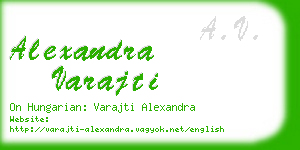 alexandra varajti business card